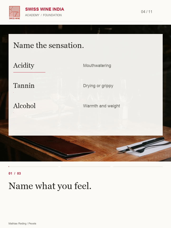 Taste, explain, propose — lesson preview